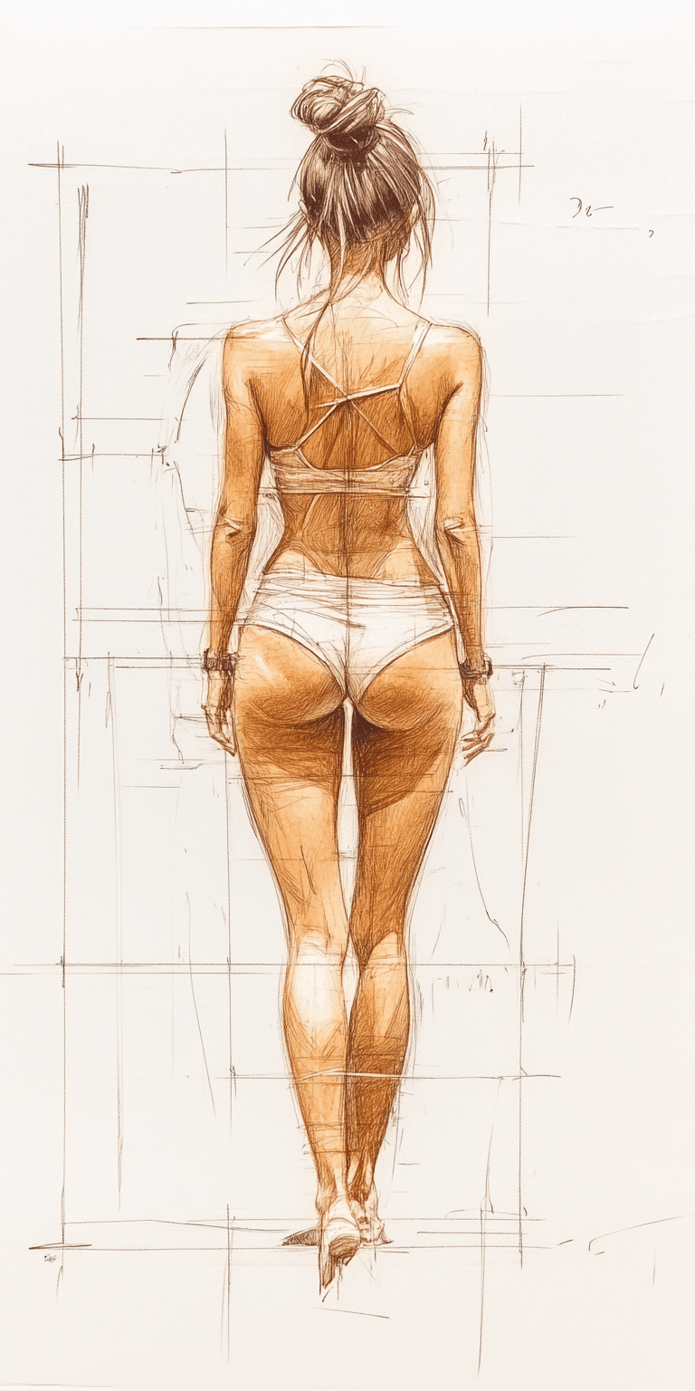 Midjourney prompt: Rough charcoal sketch on old paper, beautiful fema... - Midjourney