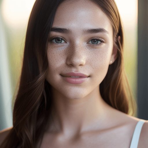 Stable Diffusion prompt: portrait of a young girl, very few light freckles ... - Stable Diffusion