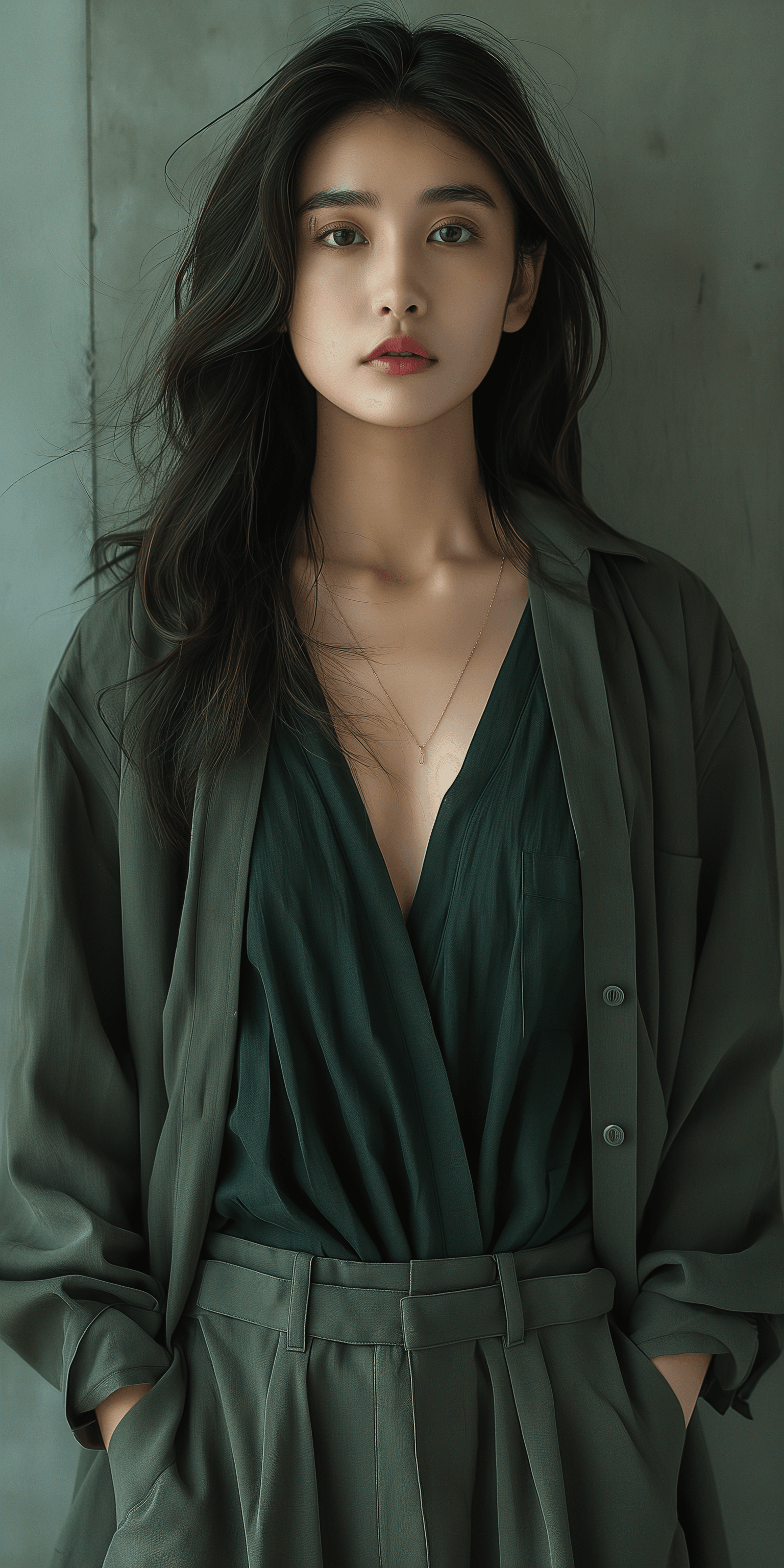 Midjourney prompt: cinematic style poster, Japanese woman, 20-25 year... - Midjourney