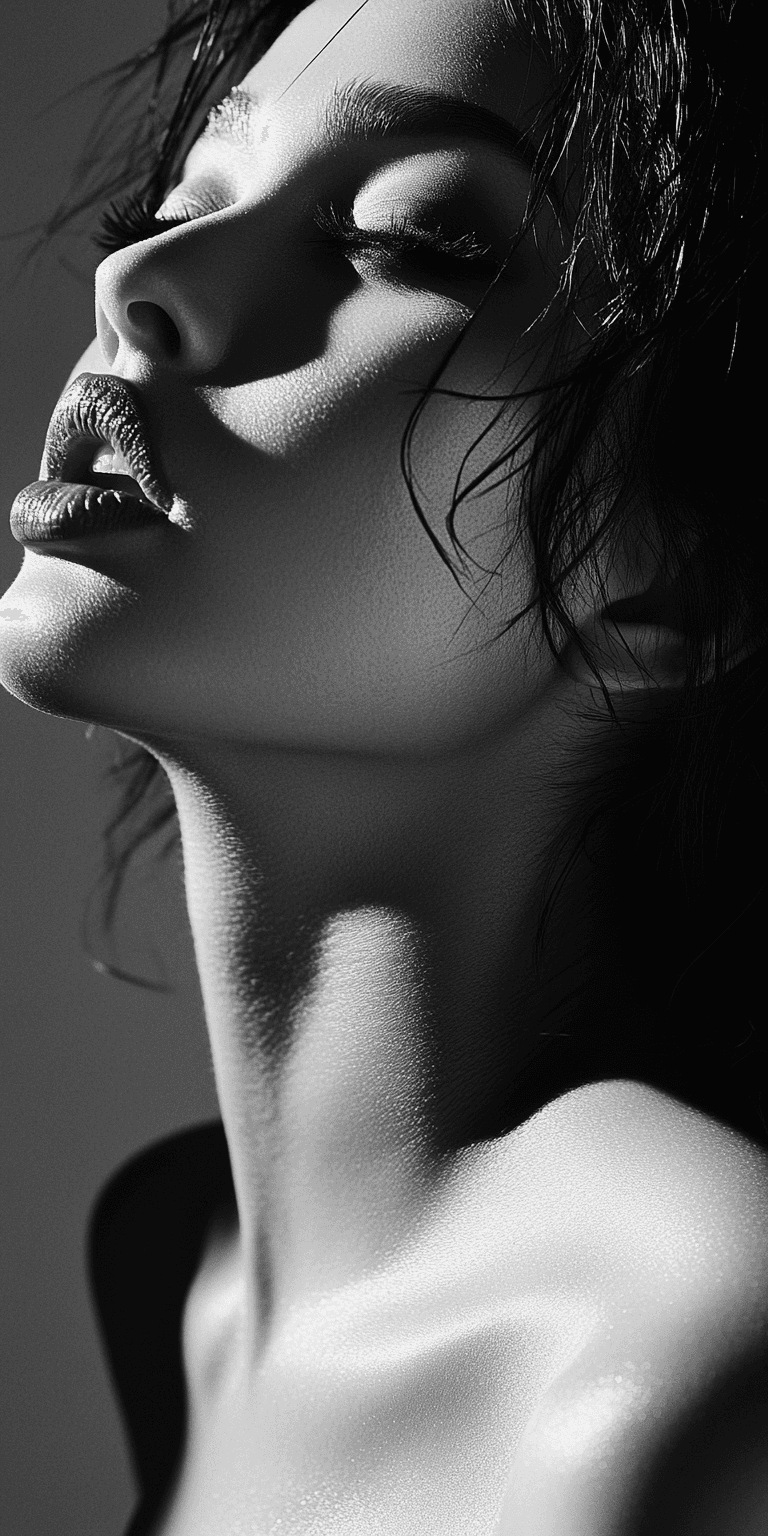 Midjourney prompt: realistic retro photo of a model, close-up, shot o... - Midjourney