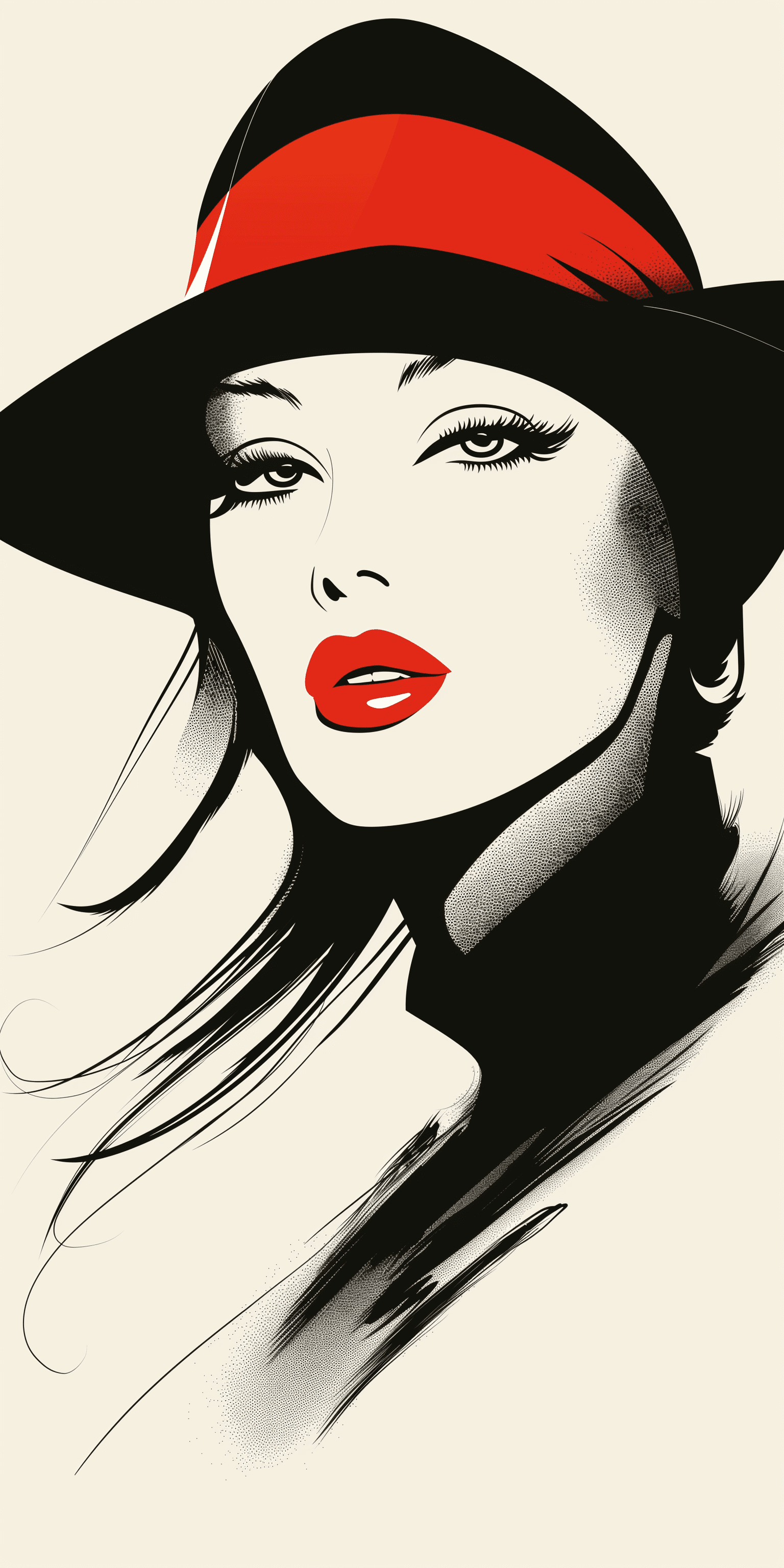 Midjourney prompt: fashion illustration, elegant and beautiful face, ... - Midjourney