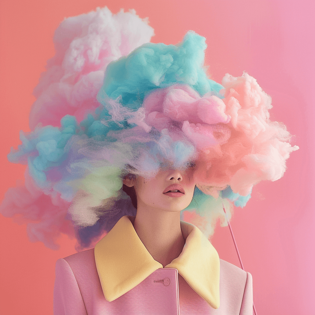 Cotton Candy Hair - Midjourney