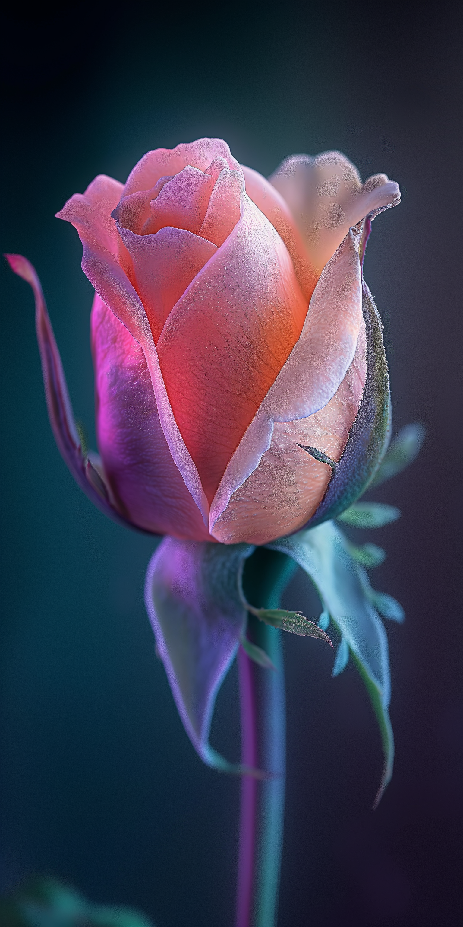 Midjourney prompt: macro photography, blooming rose, natural light, i... - Midjourney
