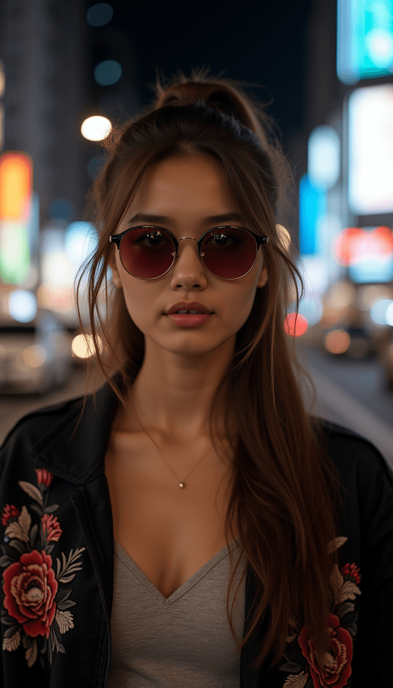 FLUX prompt: photograph of a woman, long brunette hair in a pon... - FLUX