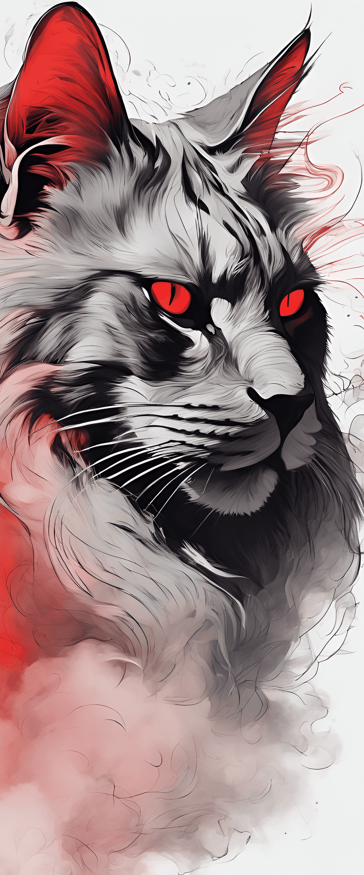 Maine coon line art - Stable Diffusion