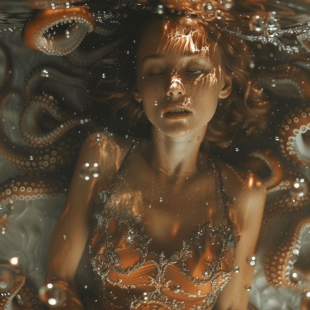 Sleeping mermaid - Midjourney