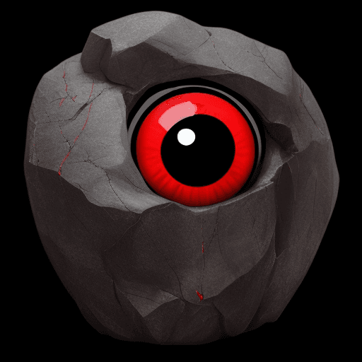 DreamShaper XL prompt: living rock. red eyes. and 3 lags - DreamShaper XL