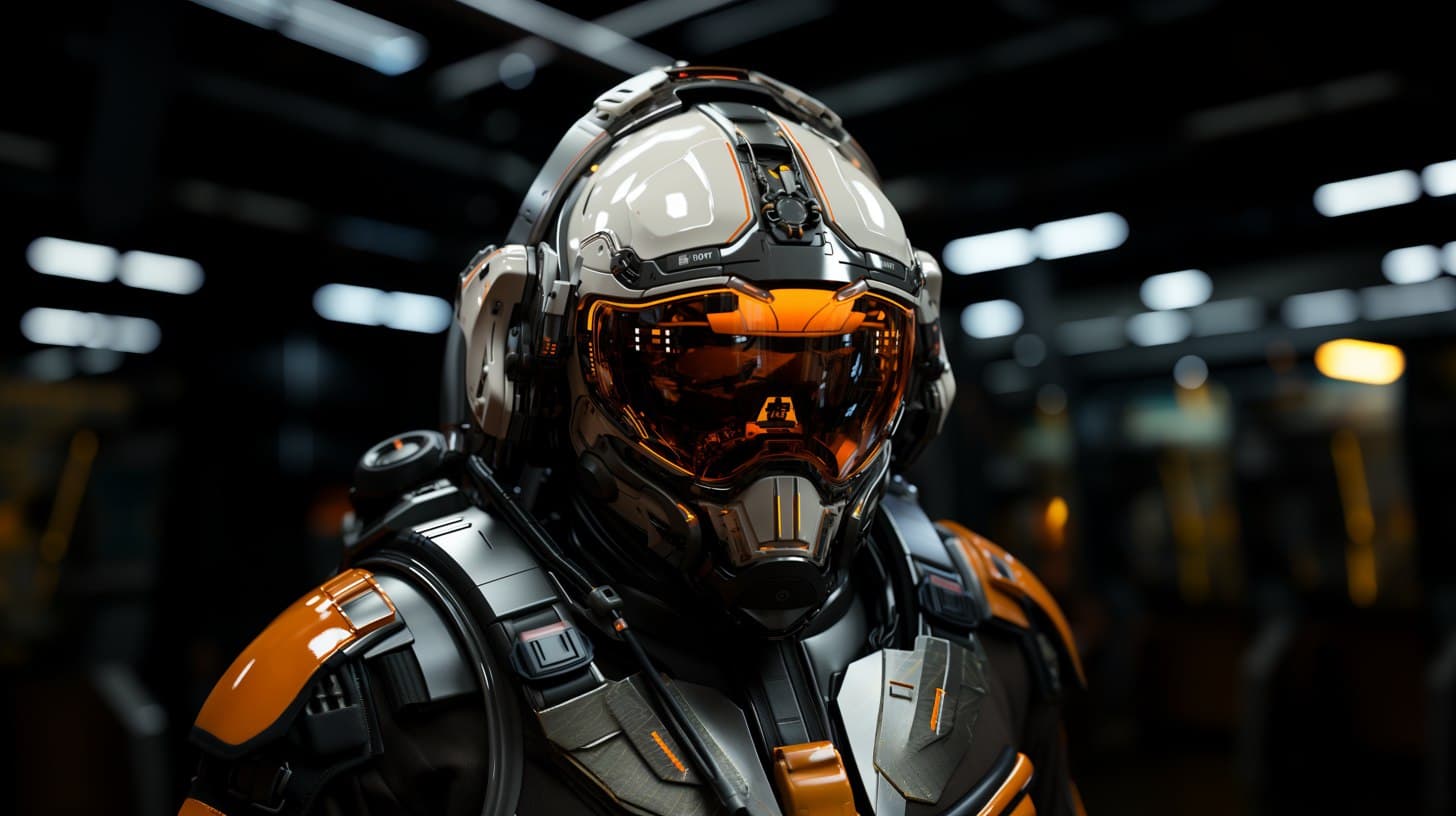 Midjourney prompt: a dark flying helmet and helmets, in the style of ... - Midjourney
