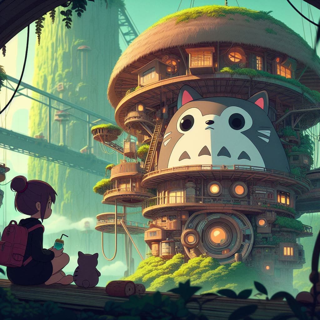 DALL·E prompt: Digital 2D, Miyazaki's style, ultimate detailed, t... - DALL·E
