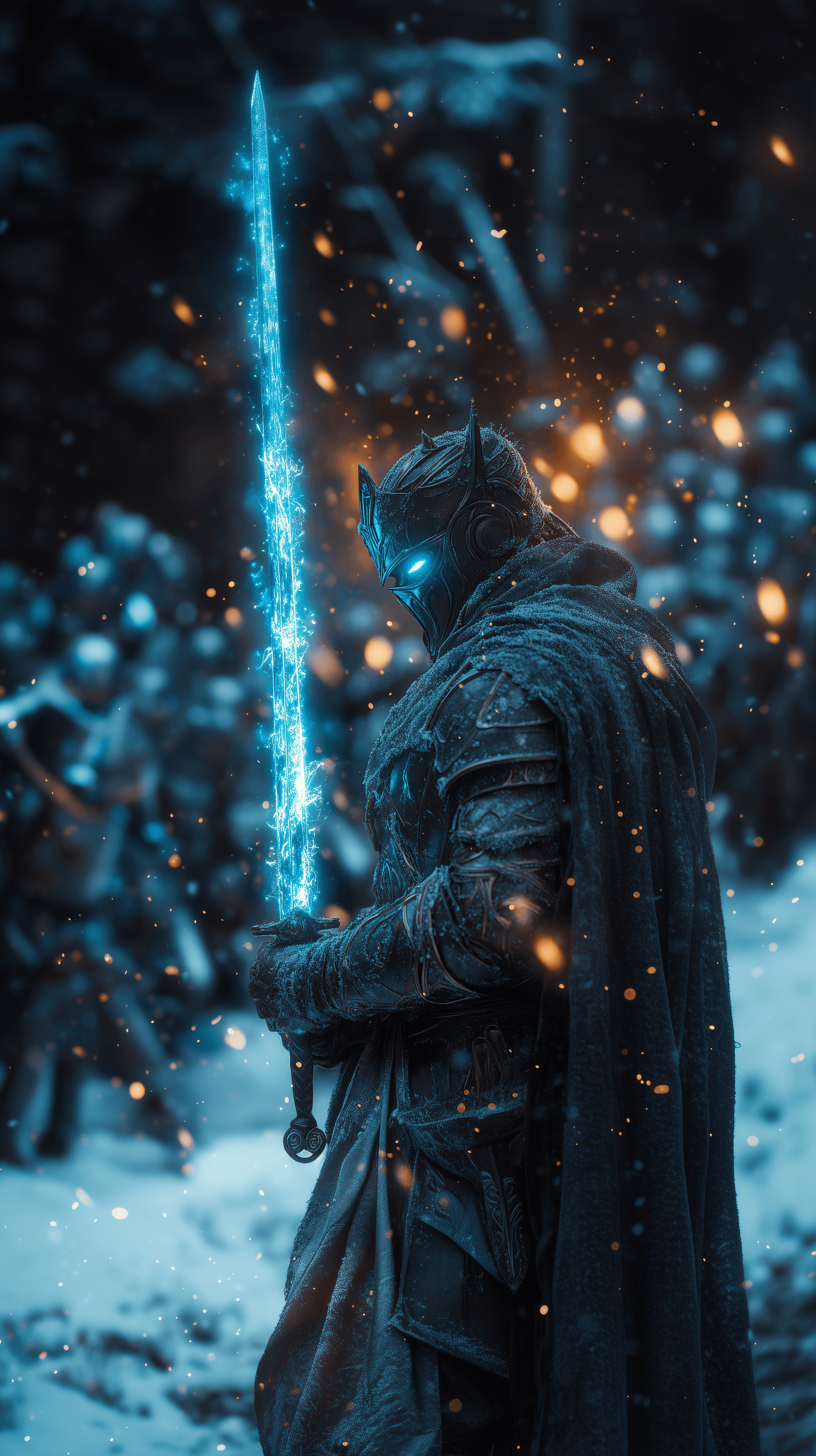 Midjourney prompt: fantasy cinematic, ancient warrior clad in enchant... - Midjourney