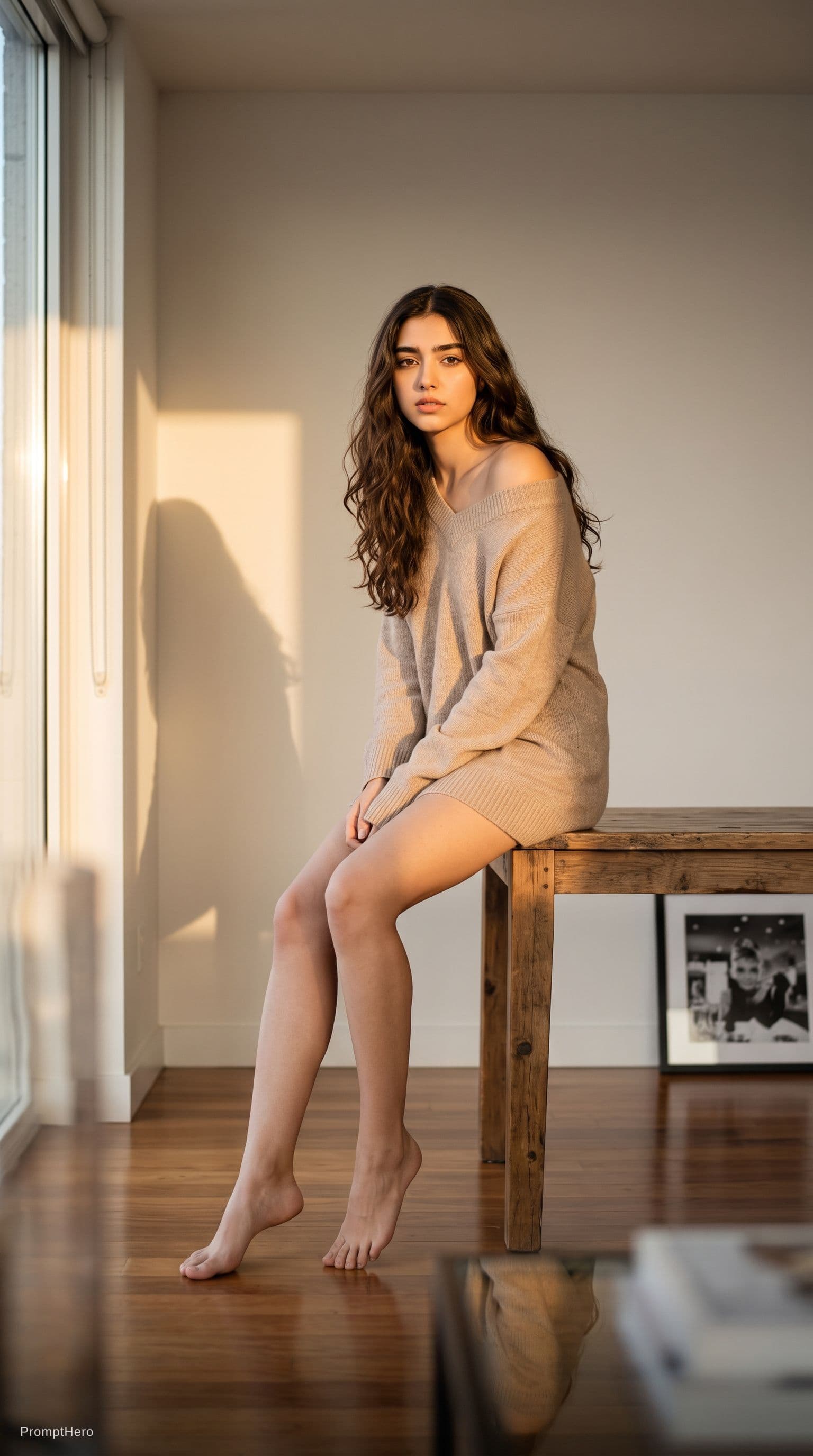 Nano Banana prompt: A beautiful, captivating woman with long brown wav... - Nano Banana