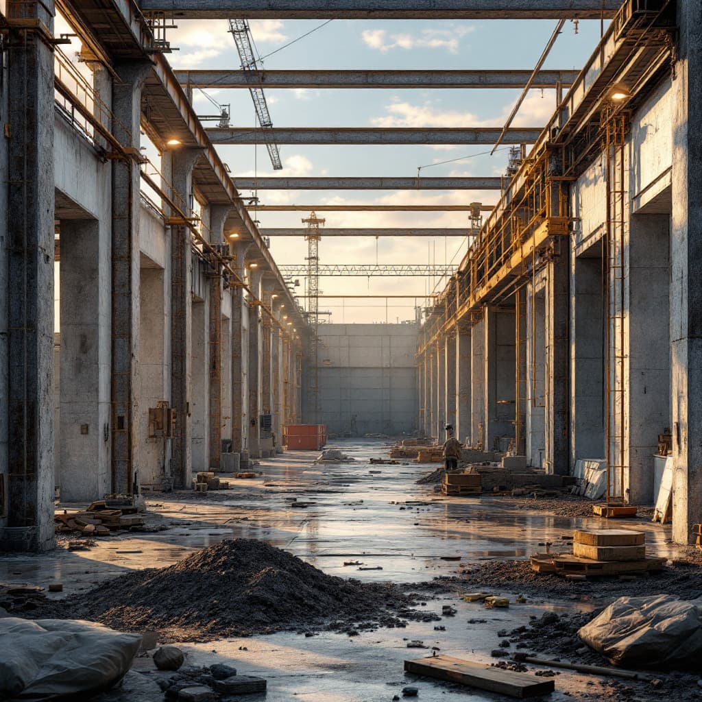 FLUX prompt: create photographs of the construction of the dry ... - FLUX