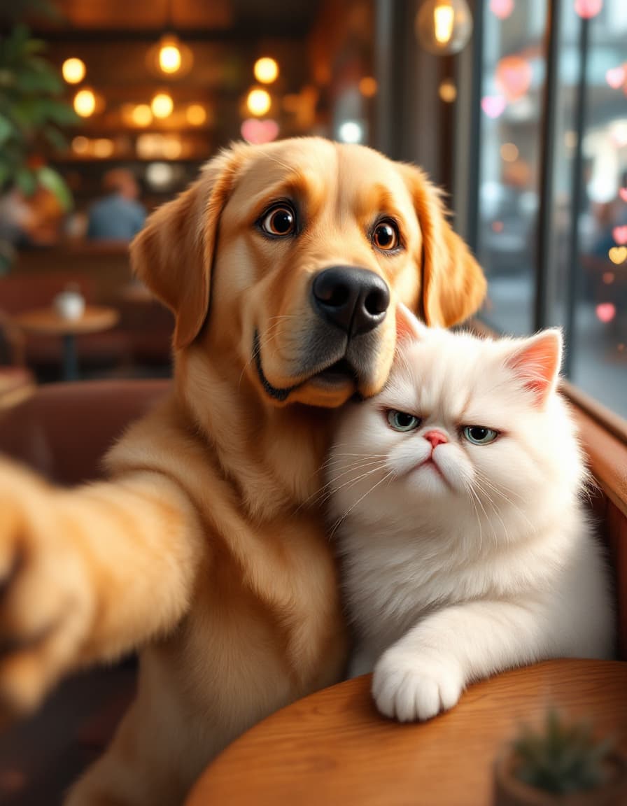 FLUX prompt: An anthropomorphic golden Labrador retriever with ... - FLUX