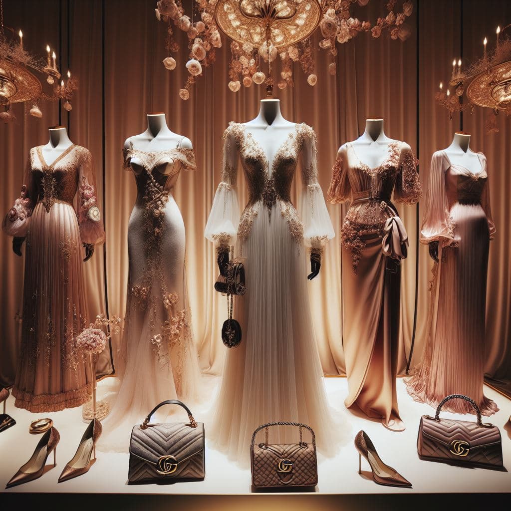 DALL·E prompt: A night party elegant luxury dress design by Balen... - DALL·E