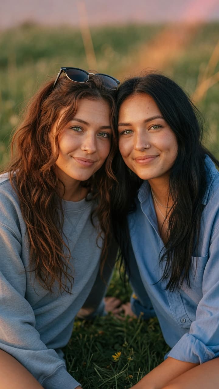 Ultra-realistic photography of two beautiful young... - PromptHero