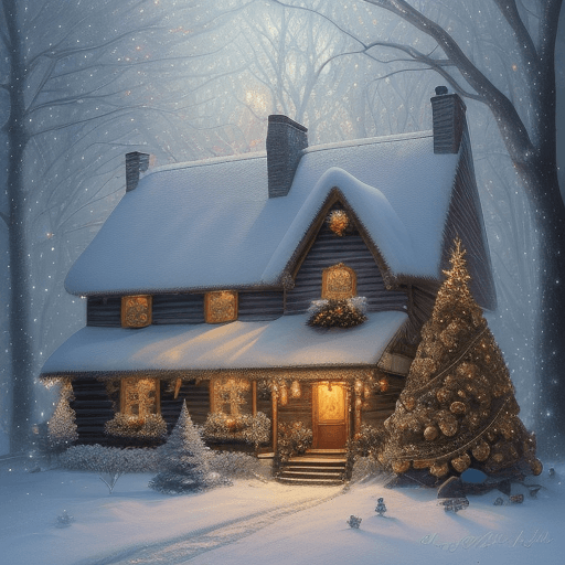 DreamShaper prompt: Art by Kajenna, full body, christmas evening in wi... - DreamShaper