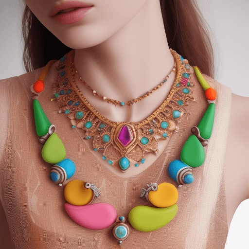 DreamShaper prompt: Hyper realistic collection of jewelry handmade out... - DreamShaper