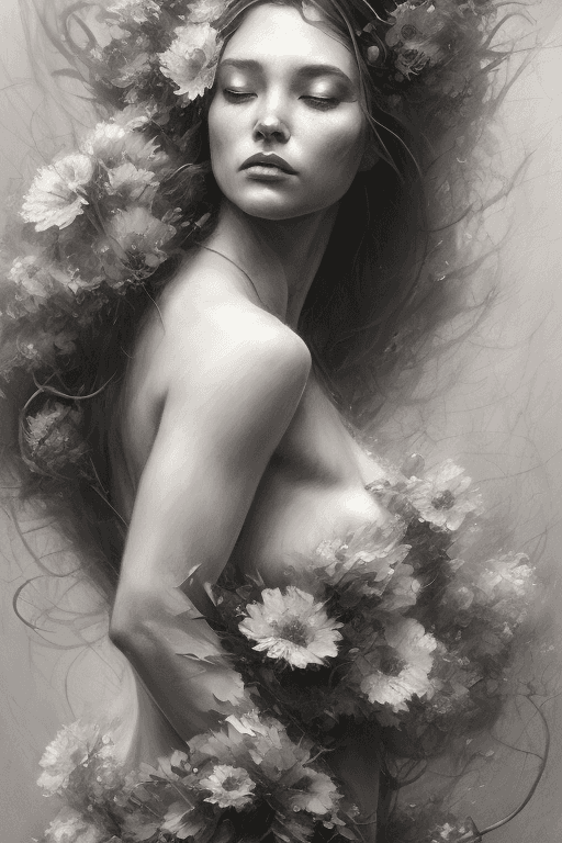 Openjourney prompt: charcoal drawing of a full figure of woman dancing... - Openjourney