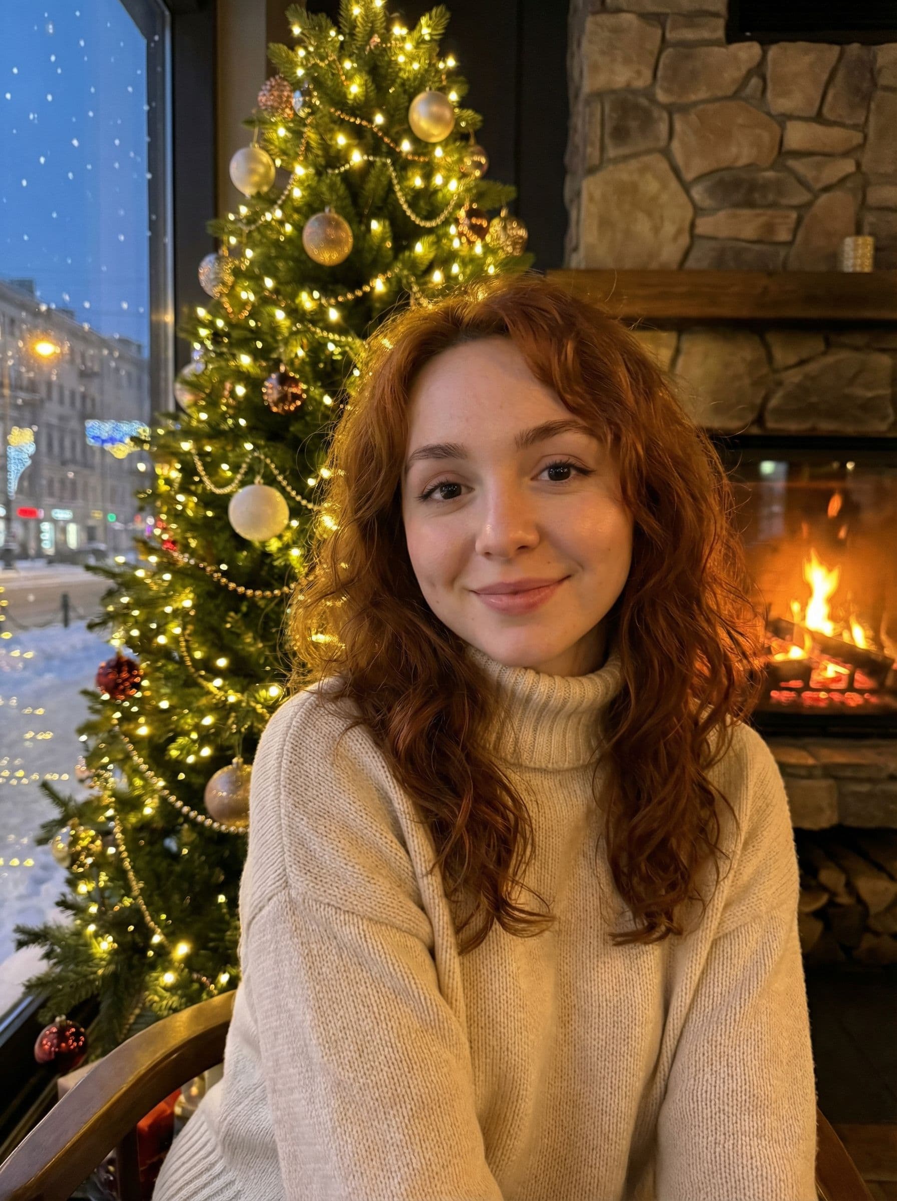 Nano Banana prompt: Use the uploaded photo of a red-haired girl as the... - Nano Banana