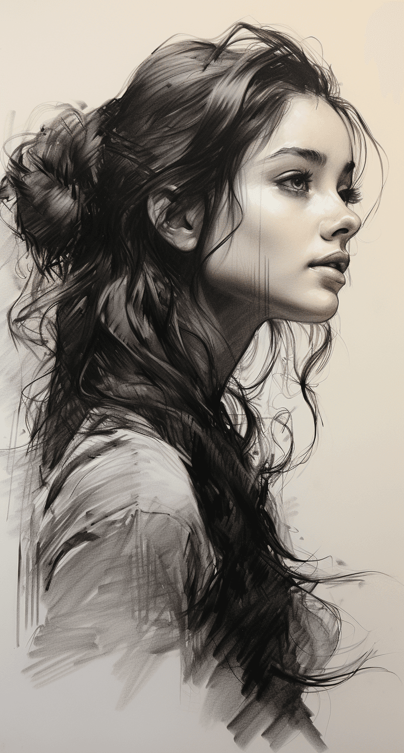 Midjourney prompt: graphite pencil drawing by Odilon Redon, sketch po... - Midjourney