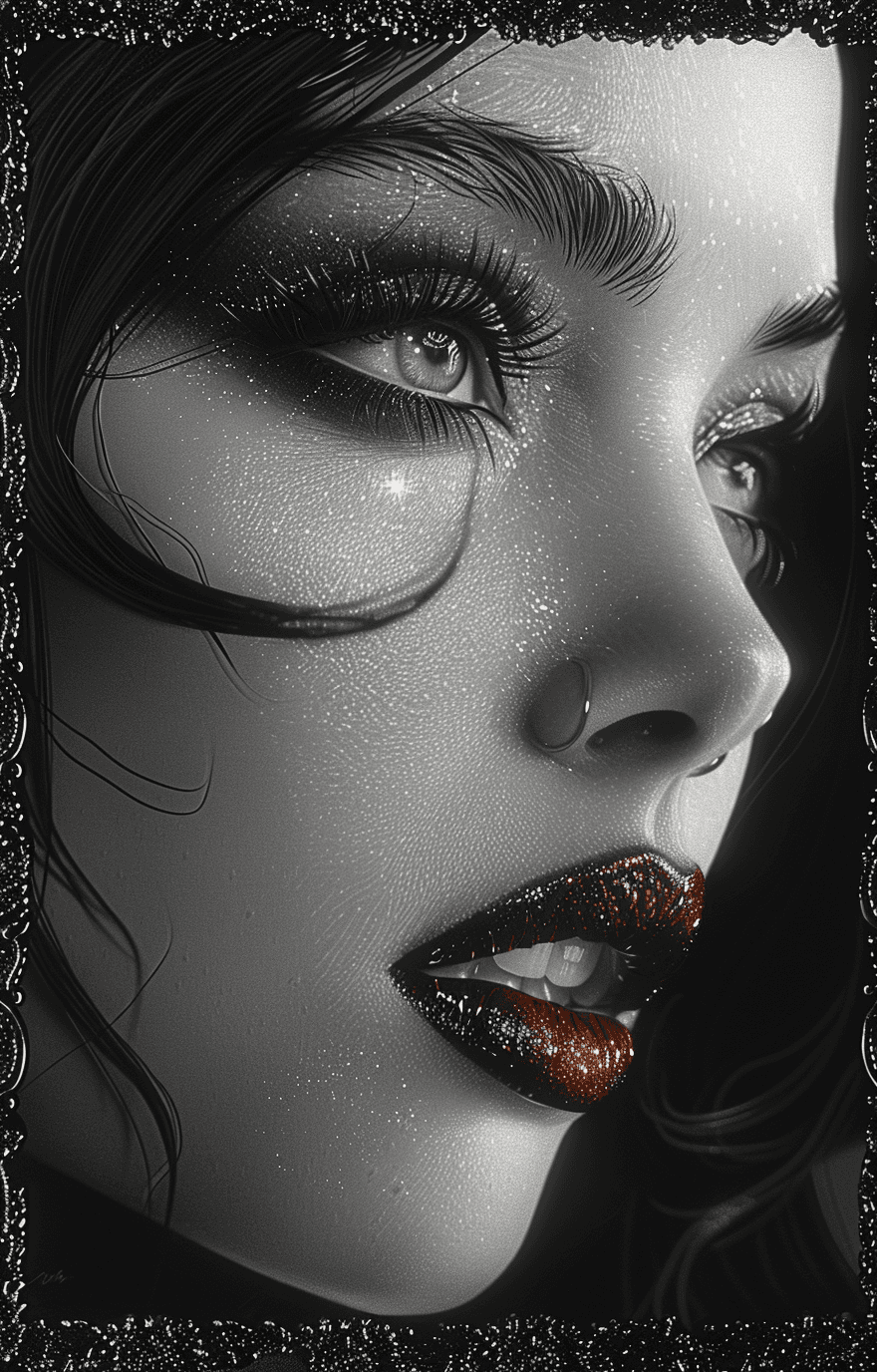 Midjourney prompt: female, fantasy, beauty, in the style of noir comi... - Midjourney