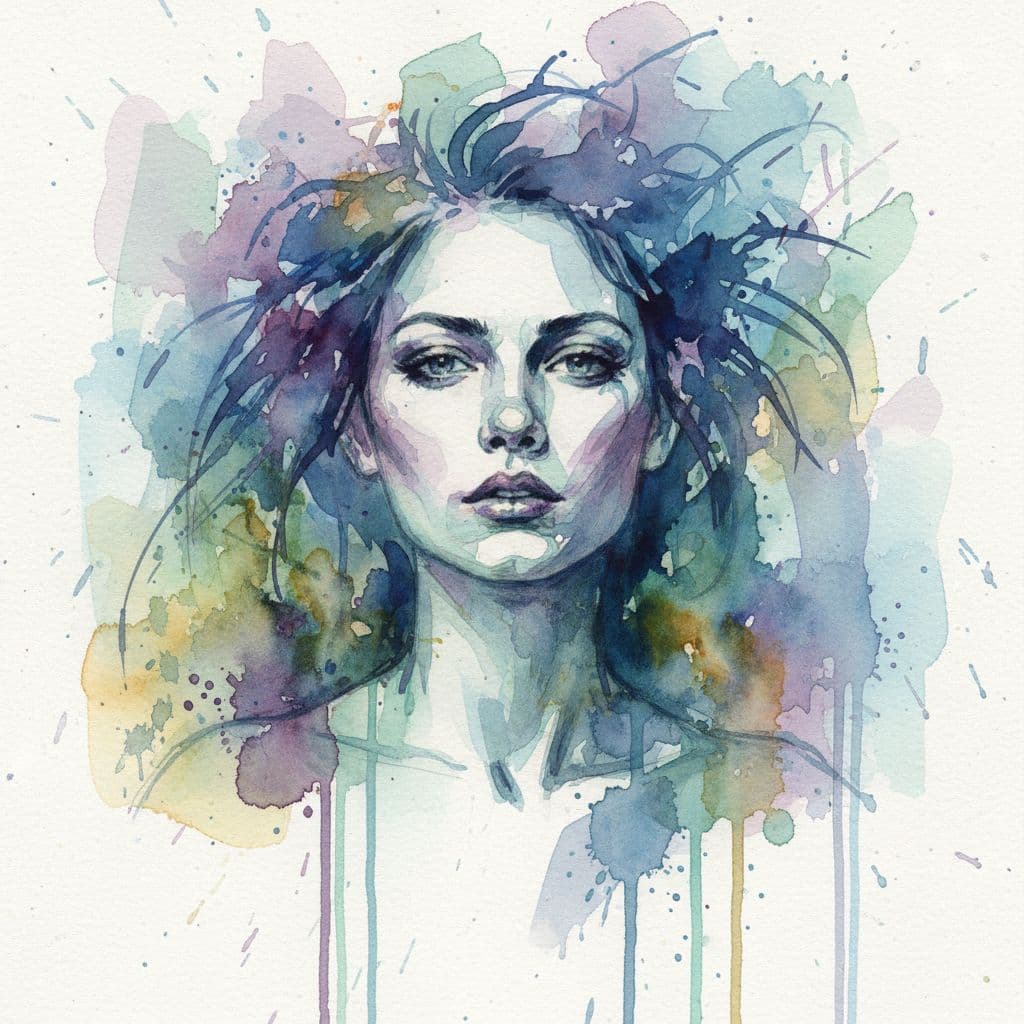 Nano Banana prompt: Watercolor portrait of a woman, free brushwork --c... - Nano Banana
