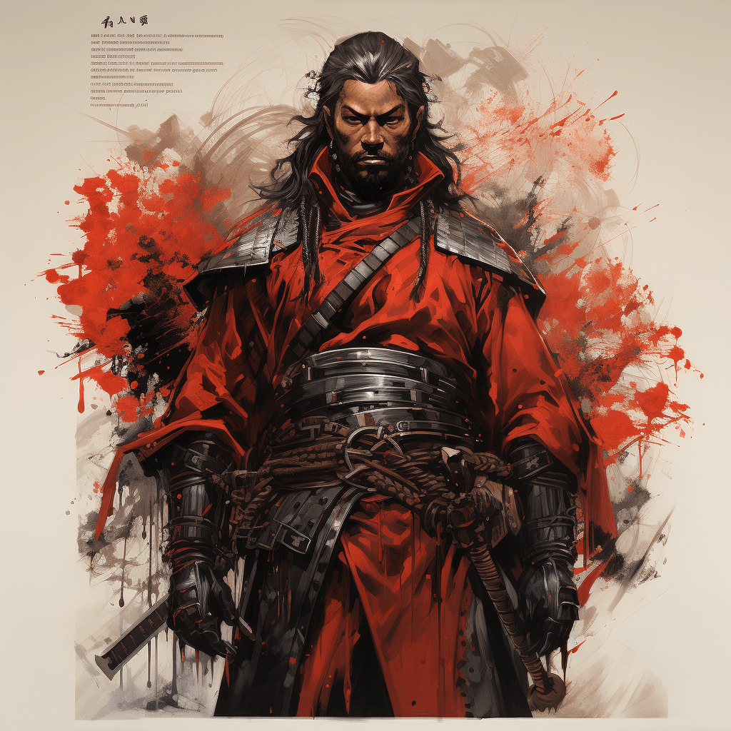 Midjourney prompt: A samurai, in the style of Takeshi Murata--q 2 --s... - Midjourney