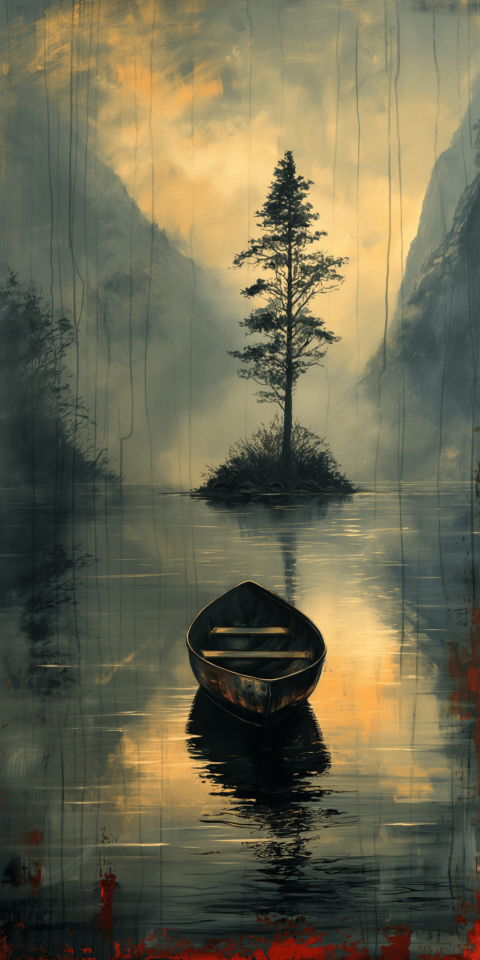 Midjourney prompt: solitude --ar 1:2 --stylize 750 - Midjourney