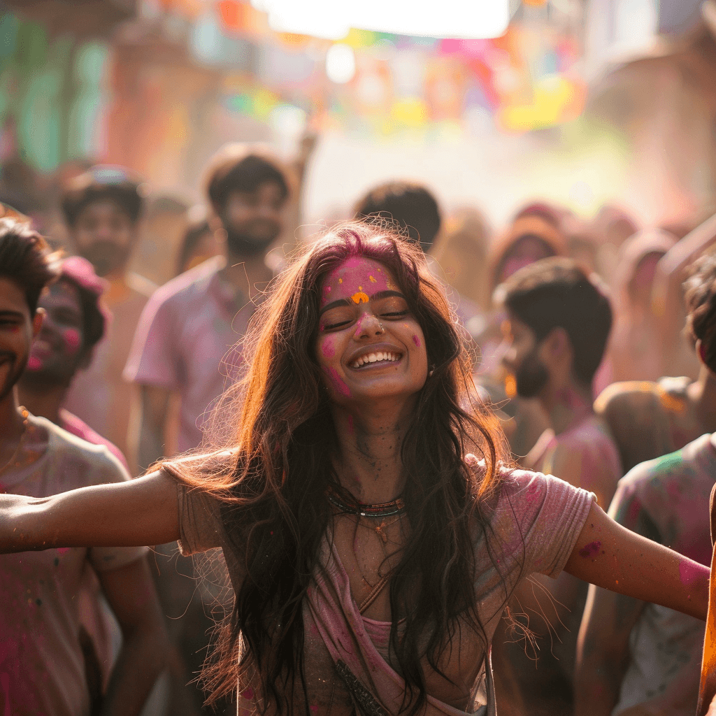 Midjourney prompt: high-resolution photo of a crowd of Indian woman e... - Midjourney