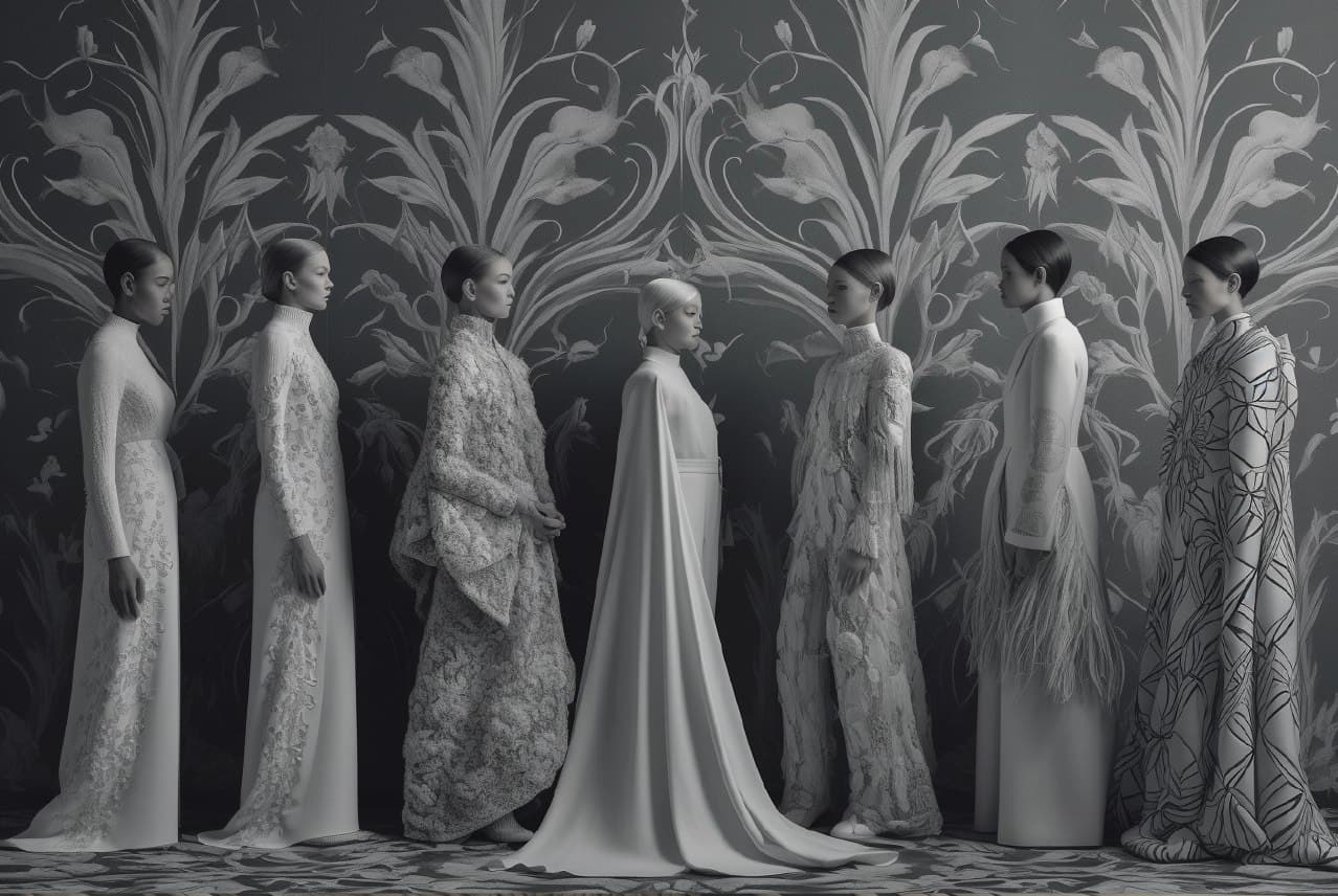Midjourney prompt: a group of women standing next to each other, insp... - Midjourney