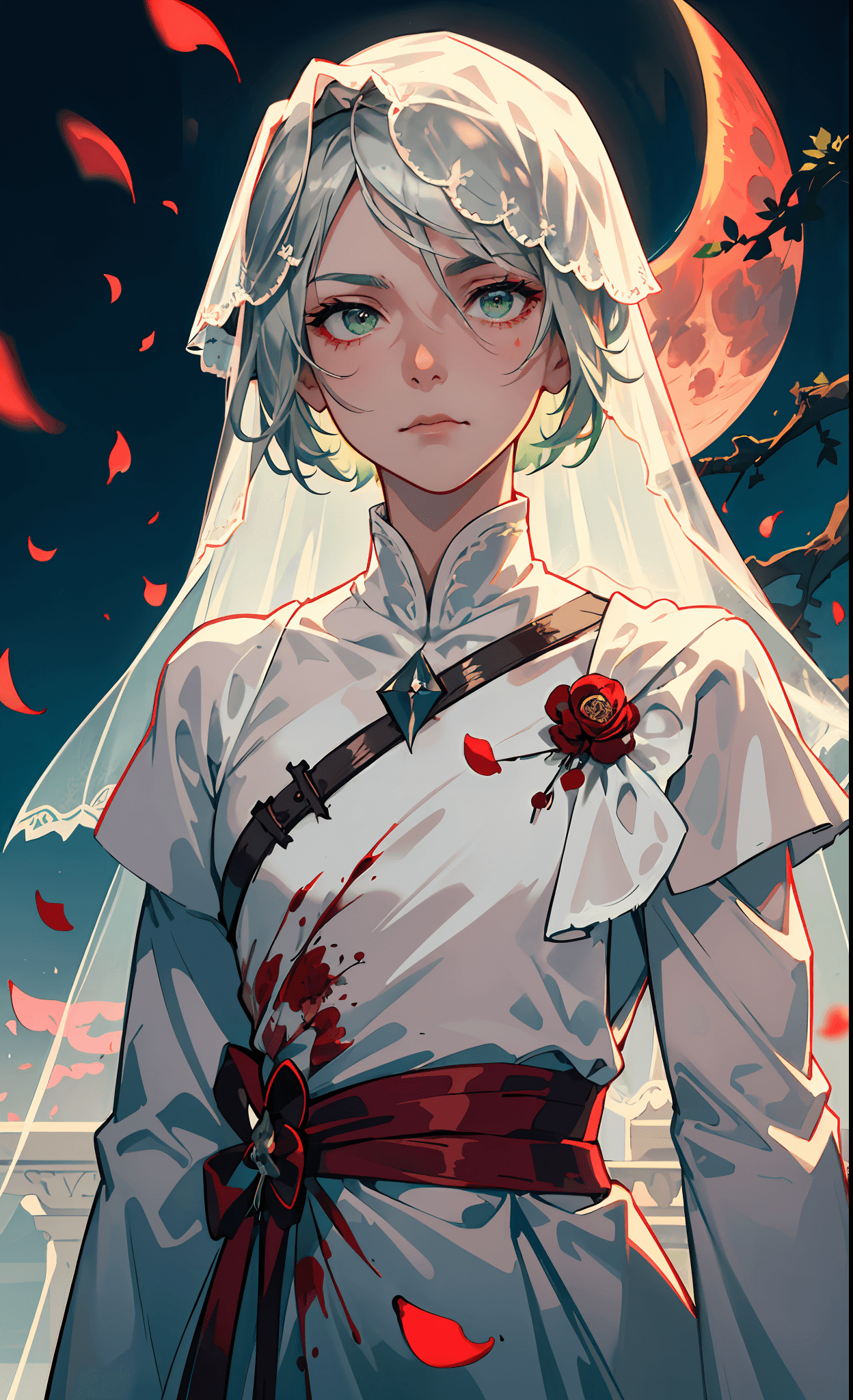 Cetus-Mix prompt: Strong male, green eyes, short silver hair, white ... - Cetus-Mix