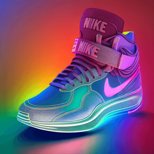 Openjourney prompt: nike sneaker made of colorful plasma :: redshift r... - Openjourney