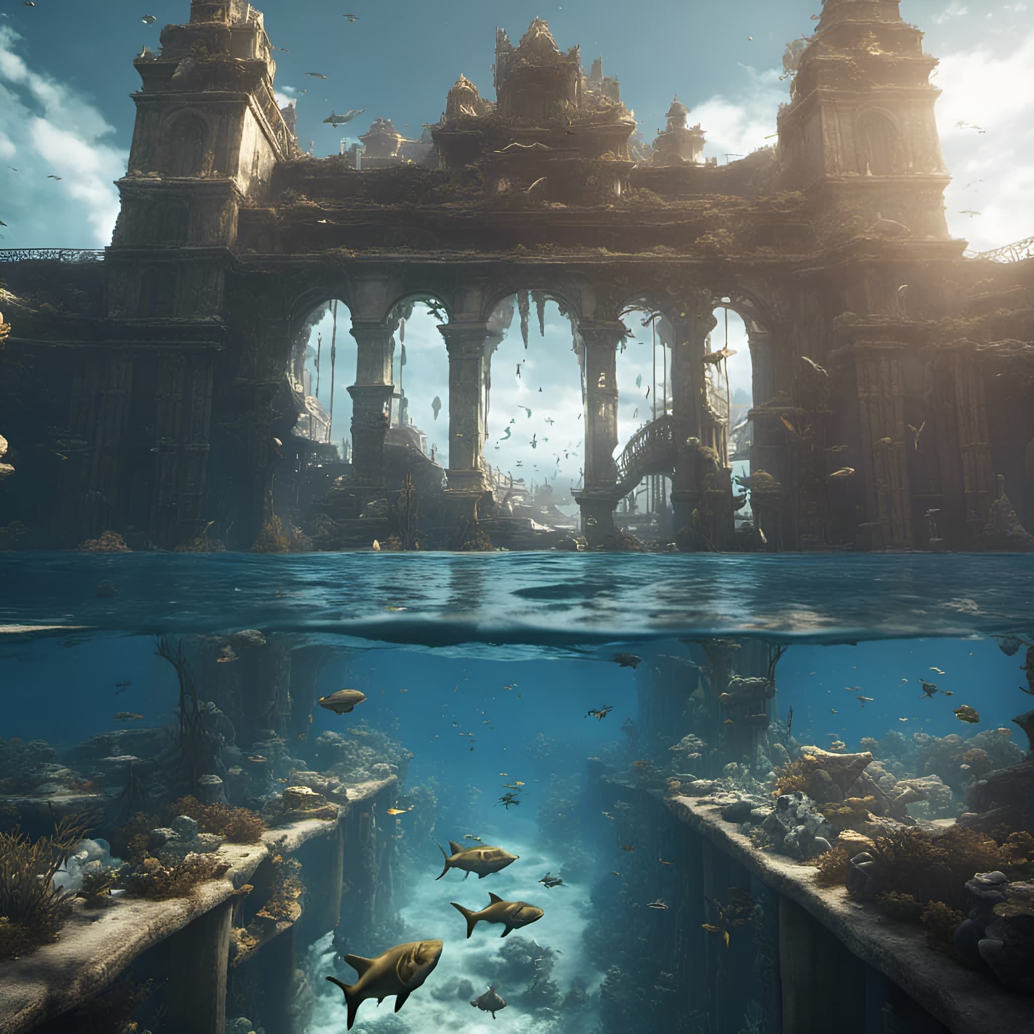 The Lost City of Atlantis - Stable Diffusion