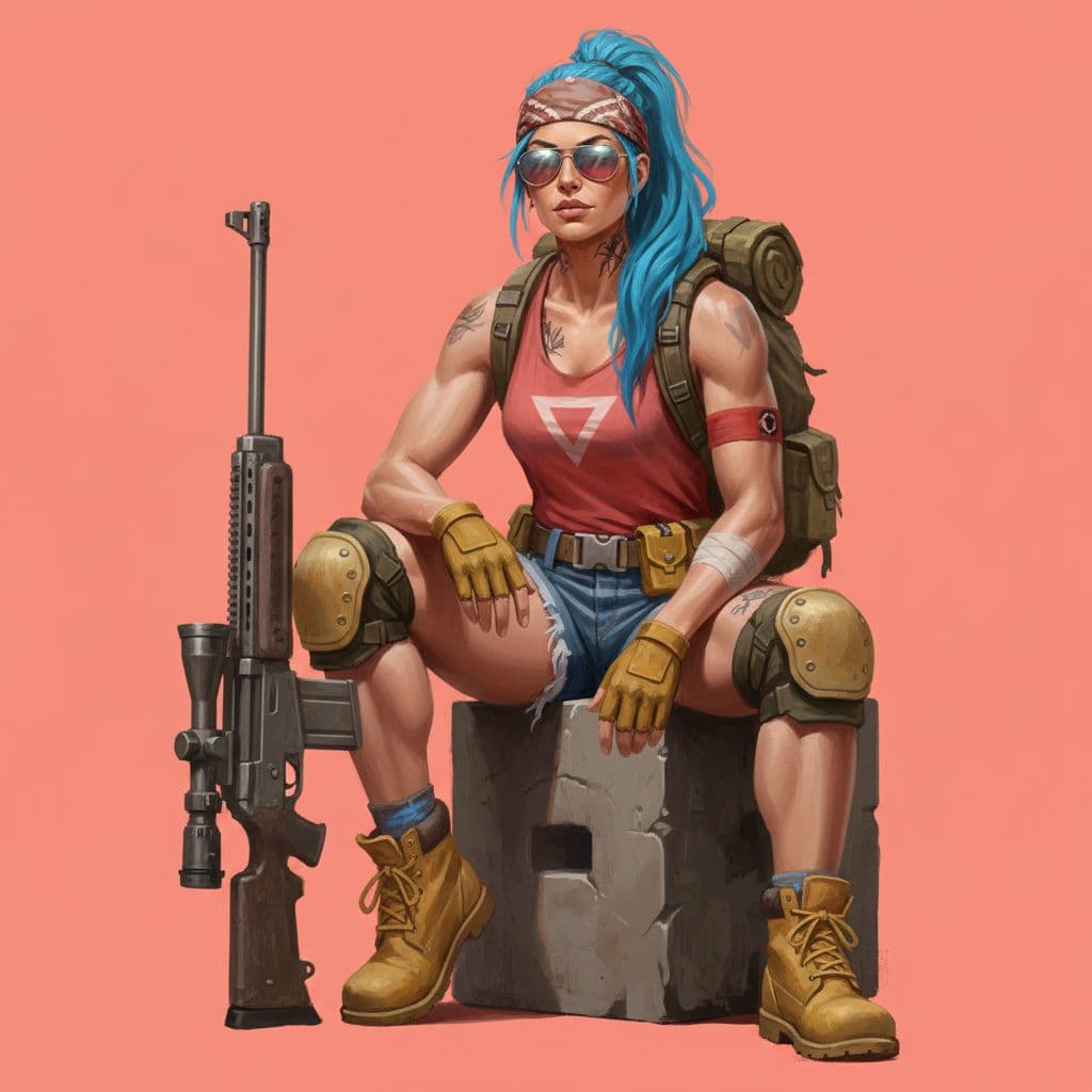 Nano Banana prompt: full body shot of a confident, athletic woman sitt... - Nano Banana