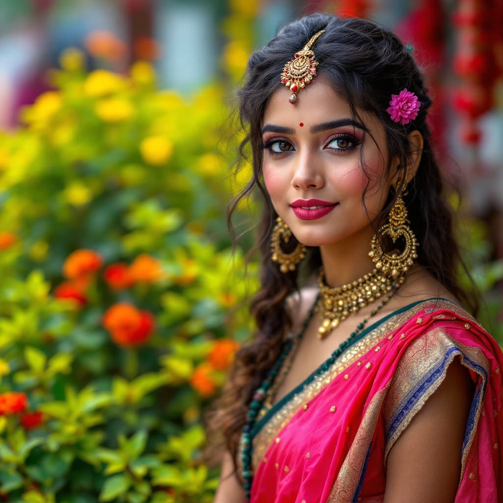 FLUX prompt: indian fansion girl - FLUX