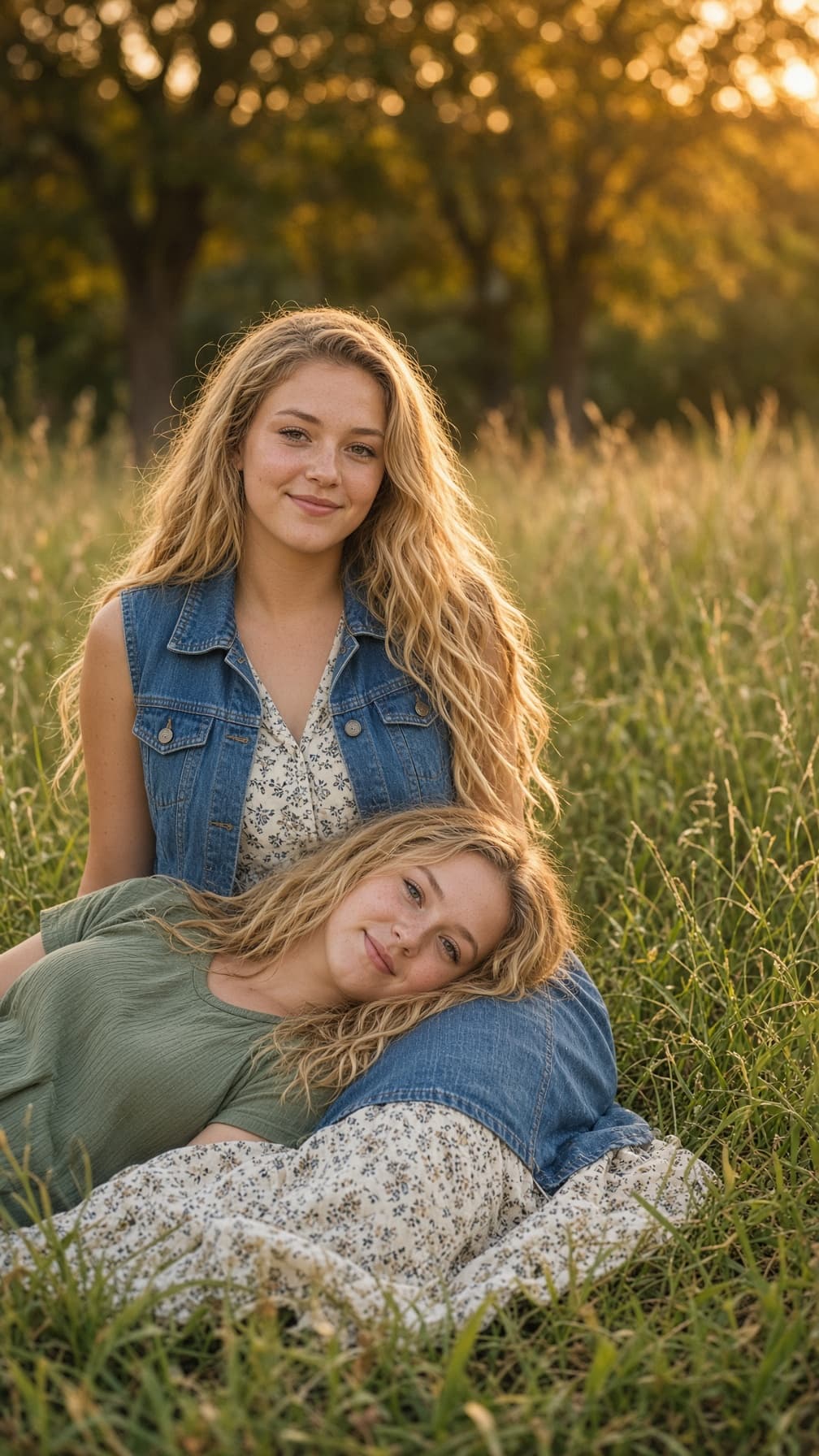 Ultra-realistic photograph of two young women with... - PromptHero