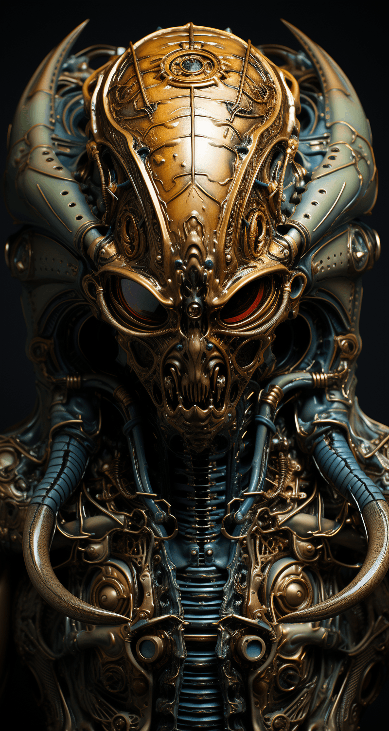 Midjourney prompt: alien, full body, terrifying, fierce and threateni... - Midjourney