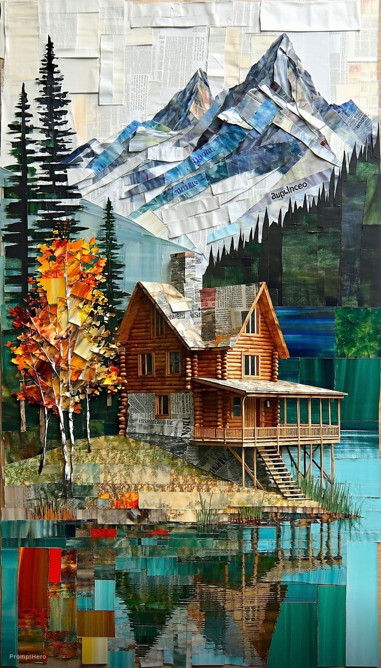 Stable Diffusion prompt: A highly detailed landscape of a cozy wooden cabin... - Stable Diffusion