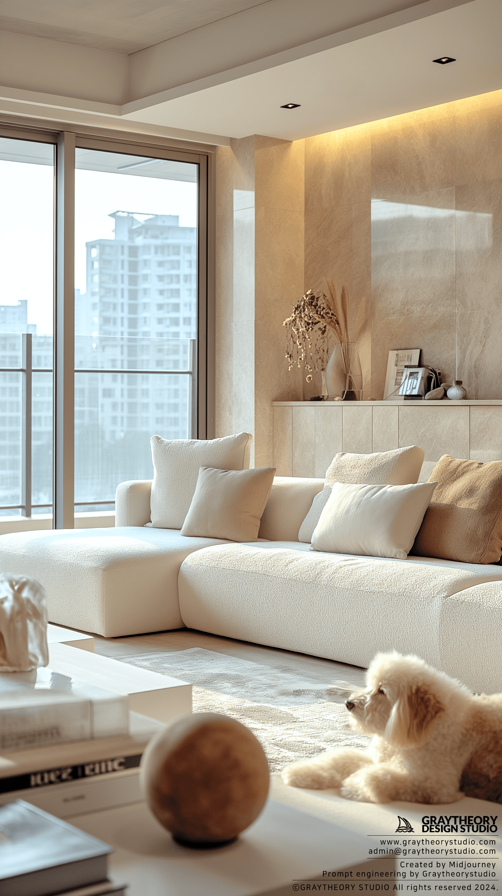 Realism Living room interior - Midjourney