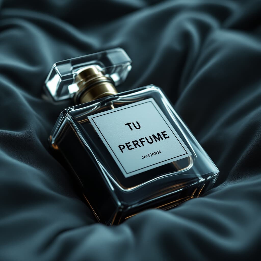 FLUX prompt: Depressive sad perfume bottle, write "Tu Perfume" ... - FLUX