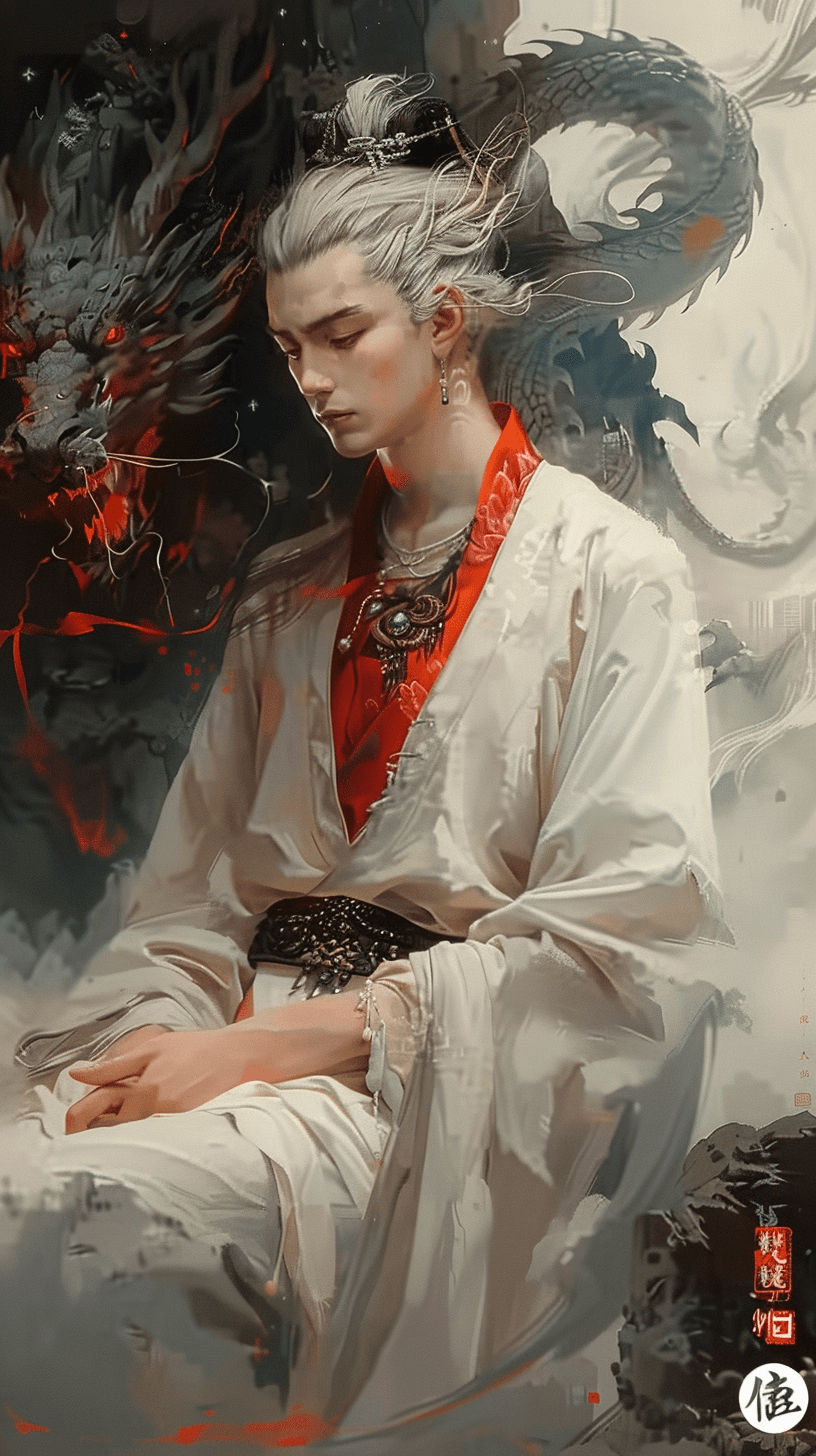 Midjourney prompt: https://s.mj.run/1MYU35ppsKA a Chinese boy with wh... - Midjourney