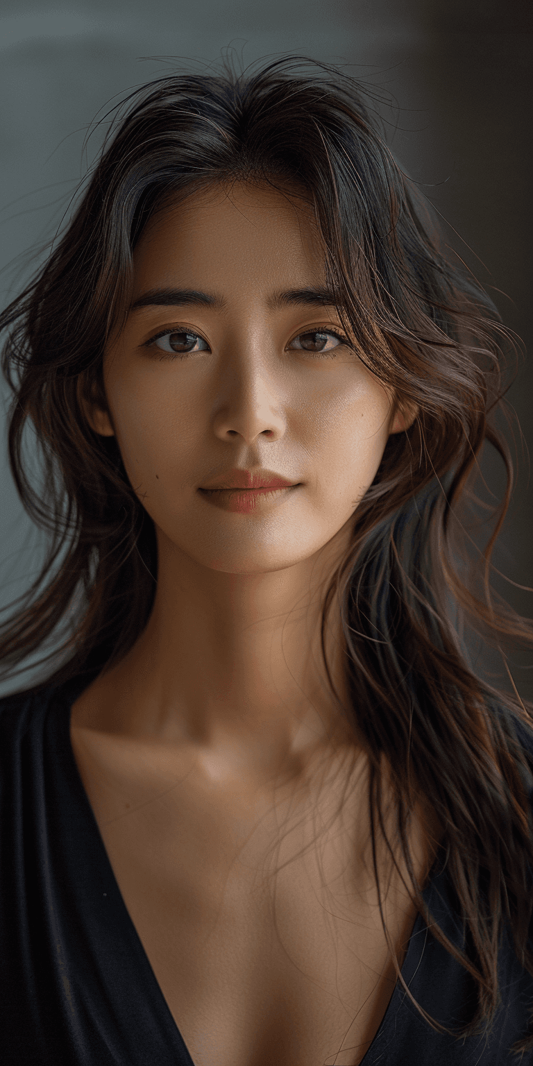 Midjourney prompt: headshot style photo of a Korean woman, 25 years o... - Midjourney