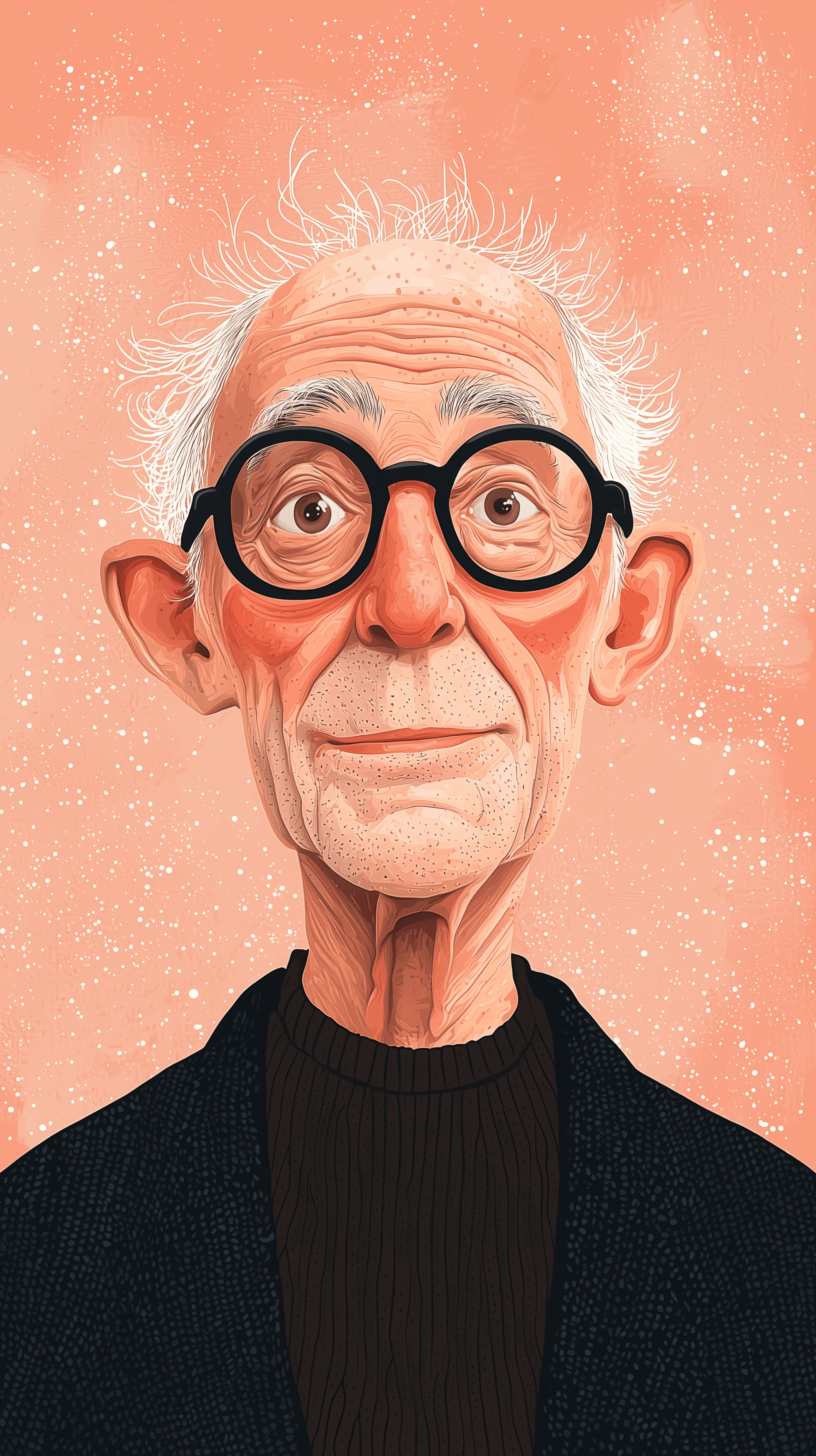 Midjourney prompt: vector art, front view, elderly man, forest green ... - Midjourney