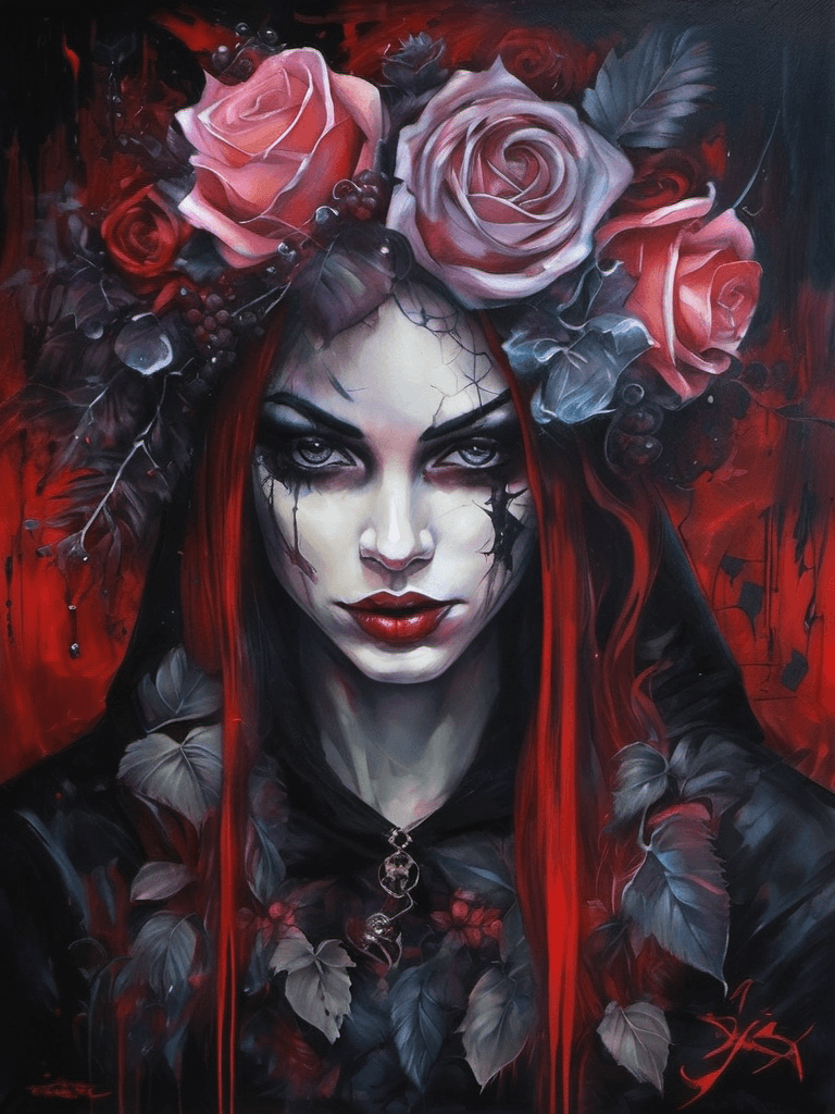 Stable Diffusion prompt: by tanya shatseva, dark, psychopathic, gloomy, mad - Stable Diffusion