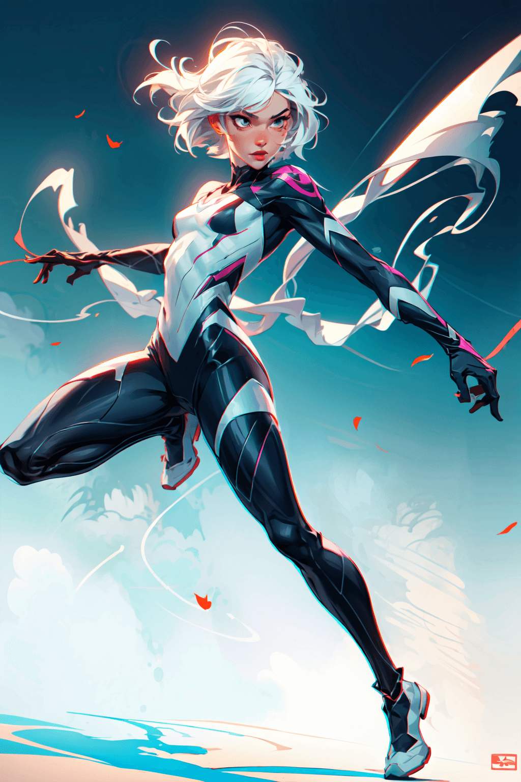 Stable Diffusion prompt: (1girl, full body), action scene, dynamic pose, sp... - Stable Diffusion