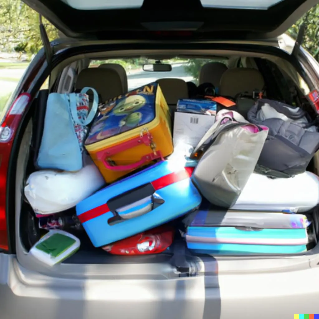replace some bags with throw pillows before