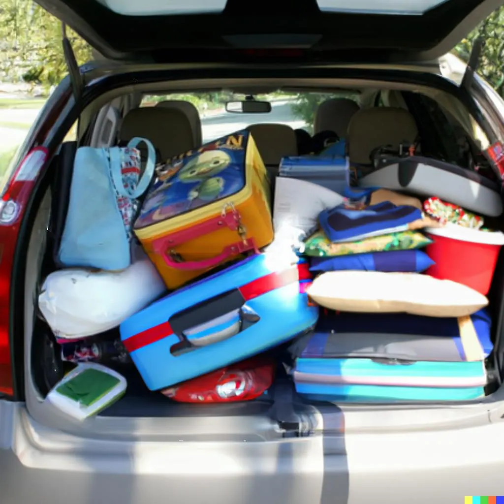 replace some bags with throw pillows after