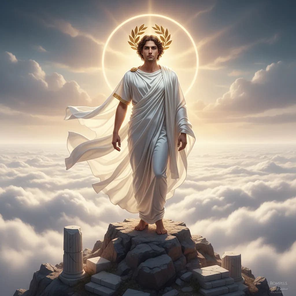 Greek God Olympus Marble AI Portrait
