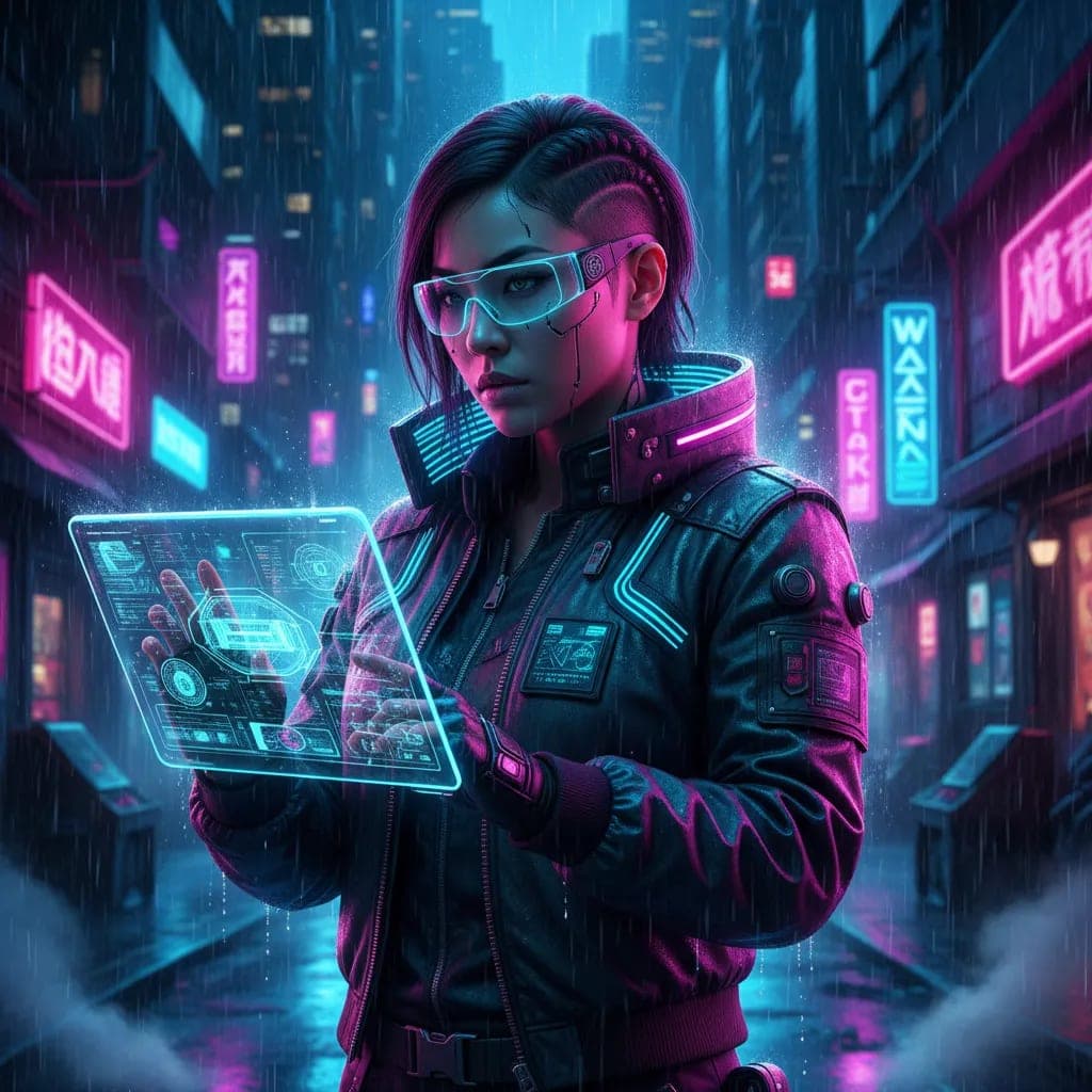 Cyberpunk Streetwear Tech Innovator AI Trend