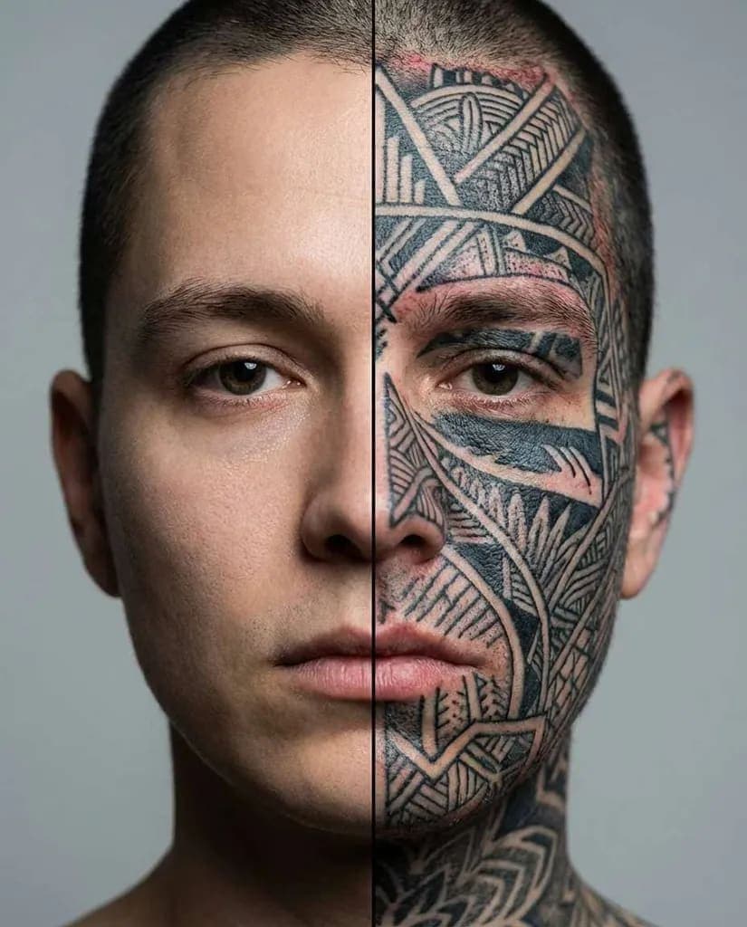 Tattoo vs Clean Skin